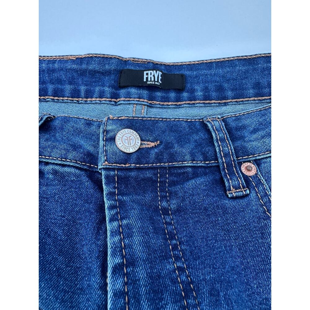NWT Frye High Rise Cuffed Straight Leg Crop Jeans Women’s Size 8/29 Medium Wash - Picture 6 of 15
